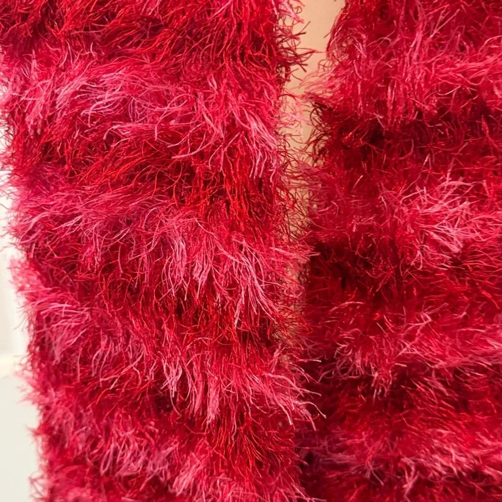 Red pink Scarf  great condition super soft